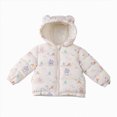 thumbnail image 1 of newwalpole Baby Hooded Down Jacket Boys Girls Light Puffer Winter Coats Toddler Bear Ears Zipper Up Down Coats Outwear(Beige,3-4 Years), 1 of 9