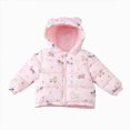 thumbnail image 1 of newwalpole Baby Hooded Down Jacket Boys Girls Light Puffer Winter Coats Toddler Bear Ears Zipper Up Down Coats Outwear(Pink,5-6 Years), 1 of 9