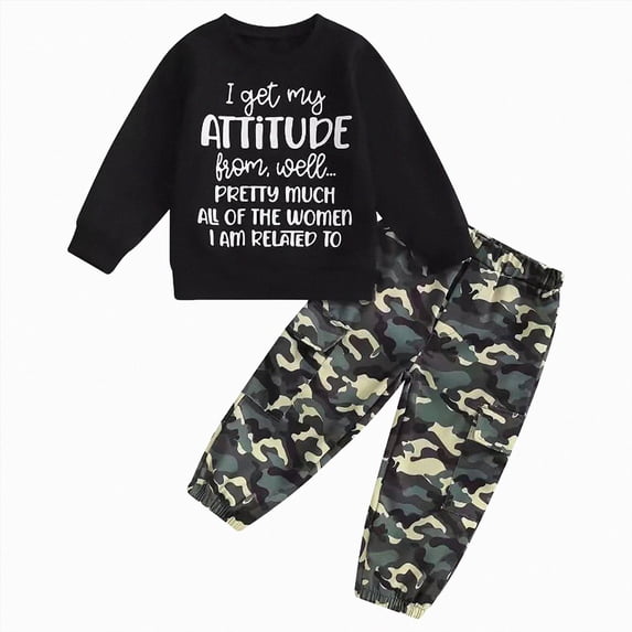 newwalpole Baby Toddler Boy Clothes Fall Winter Outfit Long Sleeve Sweatshirts Pants Set 6 9 12 18 24 Months 3T 4T 5T Boy Clothes Dark Gray for Size 12-18 Months