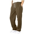 thumbnail image 1 of newwalpole Boys' Baggy Sweatpants Straight Leg Open Bottom Casual Pants Elastic Waist Athletic Joggers Sweat Pants with Pockets Bronze for Size 15-16 Years, 1 of 5