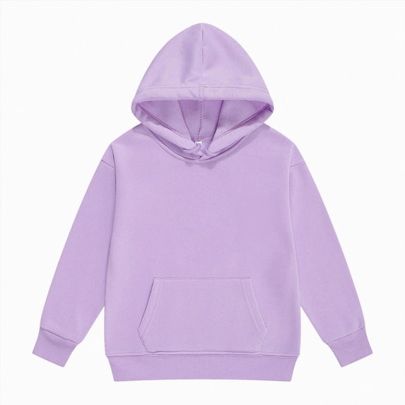newwalpole Boys Girls Kids Sweat Pullover Hoodie Variety of Colors,Daily Wear(Light Purple,11-12 Years)
