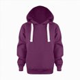 thumbnail image 1 of newwalpole Boys Girls Solid Soft Hooded Sweatshirt Classic Oversized Hoodies Loose Pullover Sweatshirts with Pocket for Kids(Purple,7-8 Years), 1 of 9