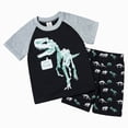 thumbnail image 1 of newwalpole Boys Pajamas 100% Cotton Planet Pjs Toddler 2 Piece Short Sleeve Sleepwear Summer Kids Clothes Set 3t-10t Black,Size 5-6 Years, 1 of 9