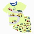 thumbnail image 1 of newwalpole Boys Pajamas 100% Cotton Planet Pjs Toddler 2 Piece Short Sleeve Sleepwear Summer Kids Clothes Set 3t-10t Light Green,Size 3-4 Years, 1 of 5