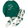 thumbnail image 1 of newwalpole Boys Outfits Big Boys Pjs Set Long Sleeve and Pants Jammies 2 Piece Boys Sleepwear Lounge Clothes Dark Green for Size 7-8 Years, 1 of 7