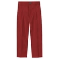thumbnail image 1 of newwalpole Boys School Uniform Pants Elastic Back Waistband Dress Performance Pants Straight Leg Fit for Kids 3-14 Years Red for Size 12-13 Years, 1 of 5