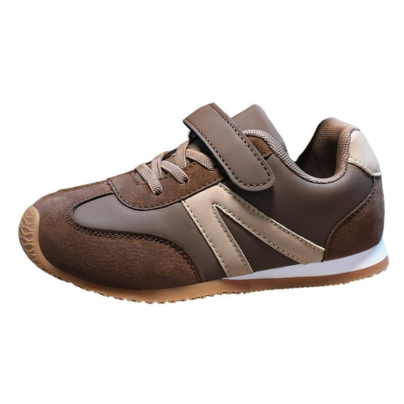 newwalpole Boys Wide Toe Box Sneakers Girls Zero Drop Running Shoes Breathable Walking Trainers for Kids Brown for Size 3