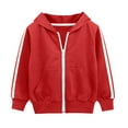 thumbnail image 1 of newwalpole Boys Zip-Up Fleece Hoodies Sweater Jacket Red for Size 9-10 Years, 1 of 5