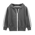 thumbnail image 1 of newwalpole Boys and Toddler Long Sleeve Zip Up Hoodie Sweatshirt Dark Gray for Size 12-18 Months, 1 of 5