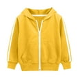thumbnail image 1 of newwalpole Boys Zip-Up Fleece Hoodies Sweater Jacket Yellow for Size 5-6 Years, 1 of 5