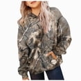 thumbnail image 1 of newwalpole Camo Hoodies for Kids Maple Leaf Print Sweatshirt with Pocket | Oversized Drop Shoulder Pullover Tops Casual Long Sleeve Girls Cute Hoodies(Army Green,4-5), 1 of 6