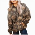 thumbnail image 1 of newwalpole Camo Hoodies for Teen Girls Long Sleeve Oversized Sweatshirts Camouflage Print Tops Trendy Tween Girl Winter Outfits(Orange,150), 1 of 6