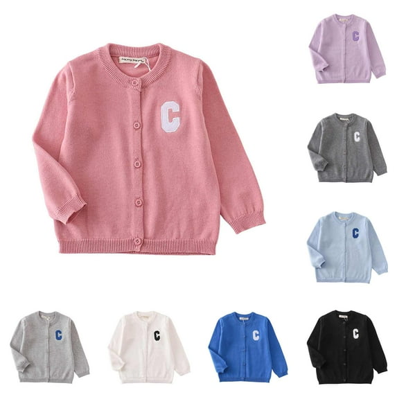 newwalpole Cardigan Sweater for Kids Girls Long Sleeve Uniforms Knit Sweater Outerwear 3-9 Years Uniform Sweaters Kids Jackets Girls Black for Size 3-4 Years