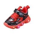 thumbnail image 1 of newwalpole Children's Casual Shoes Boys Breathable Non-Slip Light Sneakers Unisex Luminous Sneakers for Girls Sport Running Shoes Red for Size 11.5, 1 of 7