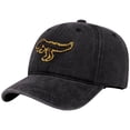 thumbnail image 1 of newwalpole Cute Hats for Kid Girls Boys Distressed Washed Toddler Girl Baseball Cap Plain Red Denim Cotton Fitted Cap for Children Black for Size One Size, 1 of 7