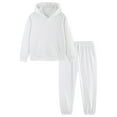 thumbnail image 1 of newwalpole Fall Outfits for Toddler Girl Boy Long Sleeve Top and Long Pants Set Toddler Sweatsuits White for Size 2-3 Years, 1 of 6