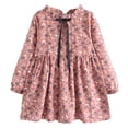 thumbnail image 1 of newwalpole Fashion Little Girls Floral Dress Long Sleeve Ruffled Cute Spring Autumn Pink for Size 2-3 Years, 1 of 9