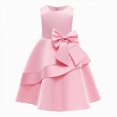 thumbnail image 1 of newwalpole Flower Girl Dress for Wedding Sleeveless Satin Bowknot Tulle Tutu Bridesmaid Baptism Pageant Birthday Party Prom Gown(Pink,9-10 Years), 1 of 7