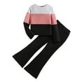 thumbnail image 1 of newwalpole Girl Clothes Toddler Clothes Long Sleeve Plain Shirts Top Bell Bottoms Flare Pants Infant Girl Fall Outfit Black for Size 8-9 Years, 1 of 7