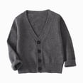 thumbnail image 1 of newwalpole Girls Cardigan Sweater School Uniforms Toddler Long Sleeve Button Knit Solid Sweaters Tops (Dark Gray, 5-6 Years), 1 of 6