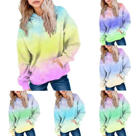 newwalpole Girls Hoodies Sweatshirts Solid Color Long Sleeve with Pocket Tops Pullover Sweatshirt Clothes Light Yellow for Size 9-10 Years