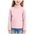 thumbnail image 1 of newwalpole Girls Long Sleeve Neck Pullover Tops Kids Fall Winter Basic Tops Active Layer Shirts 5-14 Years Light Pink for Size 13-14 Years, 1 of 6
