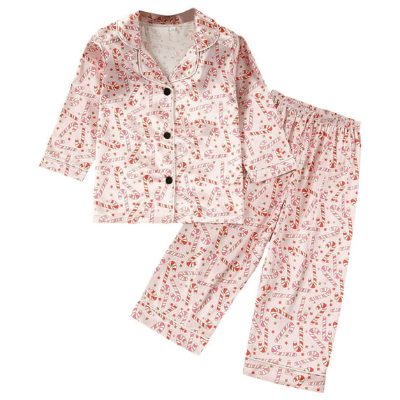 newwalpole Girls Pajamas Satin Pajama Set Silky Bow Pjs Long Sleeve Button Down Sleepwear Loungewear Sets for Big Kids Beige for Size 5-6 Years