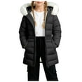thumbnail image 1 of newwalpole Girls' Puffer Coat with Hood,Kid's Waterproof Winter Jacket Snow Outwear Parka Fleece Insulated Black for Size 11-12 Years, 1 of 6