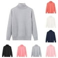 thumbnail image 1 of newwalpole Girls Sweater Turtleneck Long Sleeve Knit Shirt Pullover Tops for Kids Black for Size 7-9 Years, 1 of 4