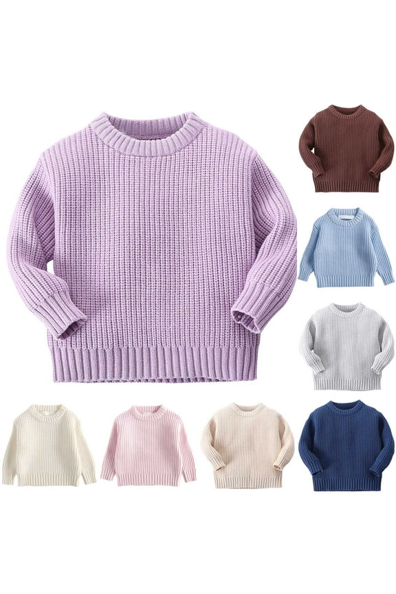 Girls Sweaters Winter Pullover Long Sleeve Knit Sweater Jumper Tops Beige for Size 5-6 Years