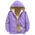 thumbnail image 1 of newwalpole Girls Winter Coat Warm Parka Puffer Jacket with Hood Purple for Size 13-14 Years, 1 of 9