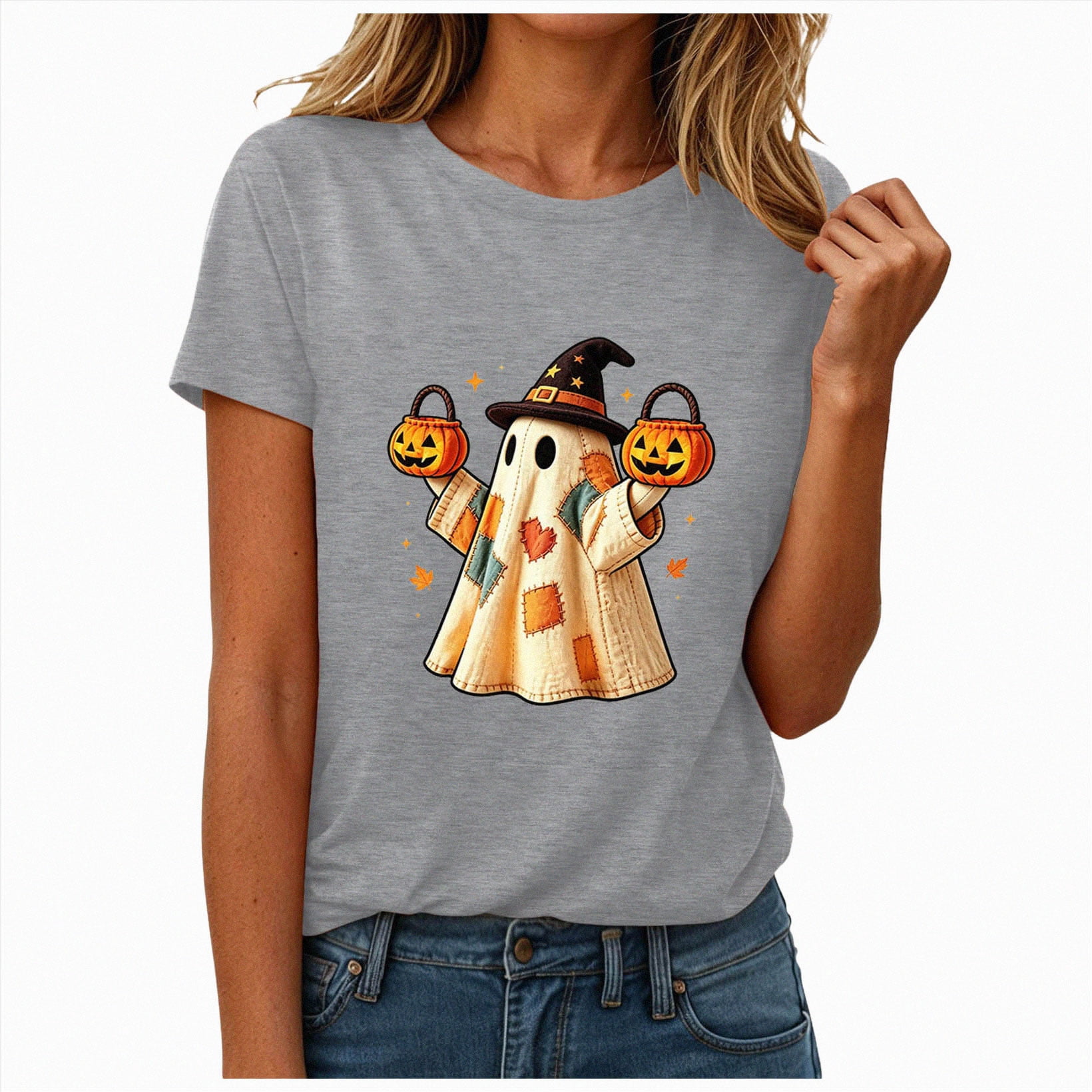 newwalpole Halloween Boo Shirts for Women Funny Halloween Ghost Tshirts ...