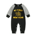 thumbnail image 1 of newwalpole Infant Baby Boy Girl First New Year Romper Happy New Year 2026 Shirt Onesie Newborn Holiday Jumpsuit Outfit Black for Size 0-3 Months, 1 of 4