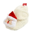 thumbnail image 1 of newwalpole Infant Baby Slippers Girls Boys Booties Warm Baby Socks Shoes Newborn Crib Footwear Prewalkers White for Size 4, 1 of 9