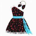 thumbnail image 1 of newwalpole Infant Baby Toddler Cave Girl Halloween Party Dress Up Stone Age Outfit with Bone Headband(Black,18-24 Months), 1 of 4
