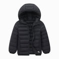 thumbnail image 1 of newwalpole Kids Boy Girl Winter Hooded Puffer Jackets Coats Light Weight Padded Outerwear(Black,10-11 Years), 1 of 3