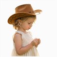 thumbnail image 1 of newwalpole Kids Cowgirl Cowboy Hat Toddler Baby Girl Boy Western Rodeo Hat for Children Holiday Birthday Party(Brown,6-12 Years), 1 of 4