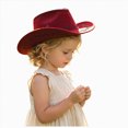 thumbnail image 1 of newwalpole Kids Cowgirl Cowboy Hat Toddler Baby Girl Boy Western Rodeo Hat for Children Holiday Birthday Party(Wine,2-6 Years), 1 of 4