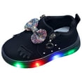 thumbnail image 1 of newwalpole Kids Light Up Shoes Toddler Girls Boys Breathable Led Flashing Sneakers USB Charge Black for Size 5.5, 1 of 6