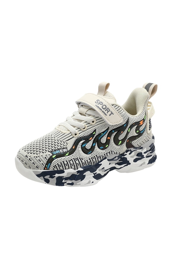 Kids Shoes Boys Sneakers Sports Athletic Running Shoes Girls Causal Shoes Light Up Shoes Light Up Shoes Beige for 4