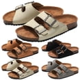 thumbnail image 1 of newwalpole Kids Slide Sandals Girls Boys Buckle Adjustable Slipper Slip On Water Sandal Grey for Size 11.5, 1 of 9