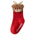 thumbnail image 1 of newwalpole Kids Slipper Socks - Girls Boys Christmas Anti-Slip Socks - Warm Thick Lining Cozy Soft Indoor Outdoor Gifts Coffee for Size 2.5-3 Years, 1 of 9