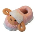 thumbnail image 1 of newwalpole Kids Slippers Cute Plush Cozy Indoor Toddler Little Kid Boys Girls Fuzzy Winter House Shoes with Heel Cover Warm Soft Cartoon Animal Slippers Non-Slip Sole Pink for Size 13, 1 of 4