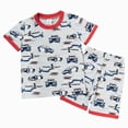 thumbnail image 1 of newwalpole Little Boys Pajamas Toddler Short Sets Boys Summer Pjs Kids Jammies Cotton Excavator Sleepwear Clothes Shirts Set Size 2-7T (Red,7-8 Years), 1 of 9