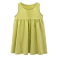 thumbnail image 1 of newwalpole Little Girls Peter Crew Neck Dress Easter Spring Summer Cotton Sleeveless Sundress Green for 2-3 Years, 1 of 4