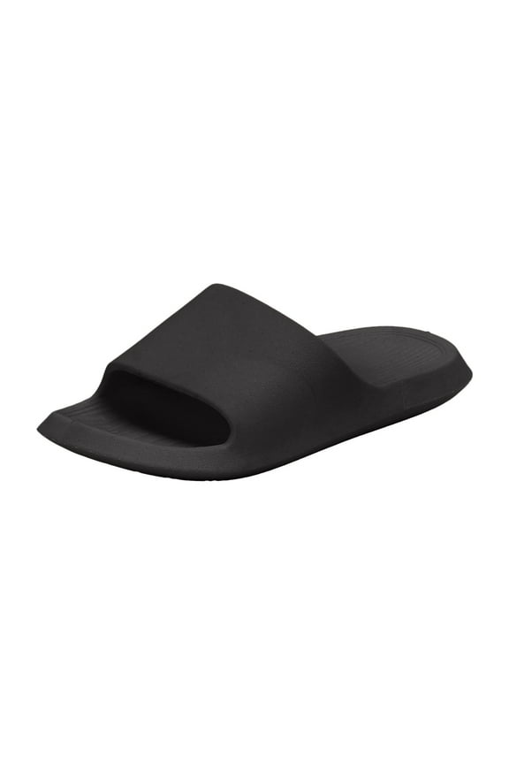 Sandals For Kids Girls Cute Summer Flip Flops Cushion Thick Sole Platform Cloud Slides Home Sandals Black for 13.5