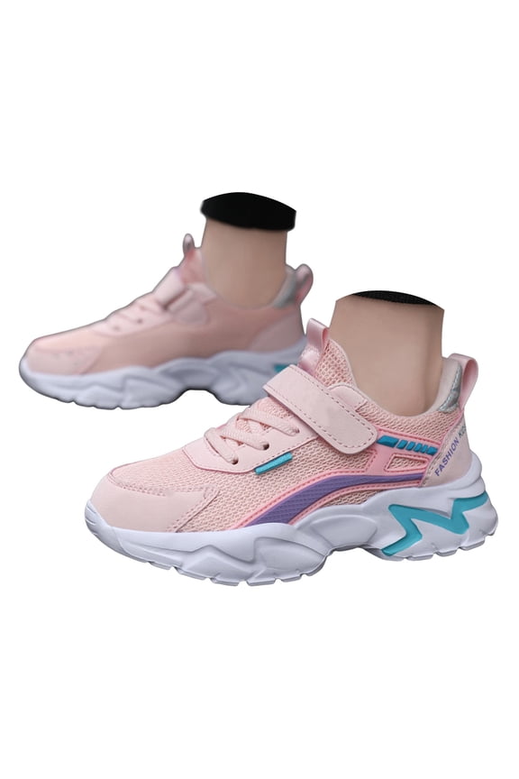 Shoes for Boys Strap Casual Walking Athletic Running Shoes Pink for Size 11