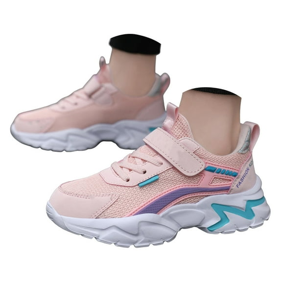 newwalpole Shoes for Boys Strap Casual Walking Athletic Running Shoes Pink for Size 2