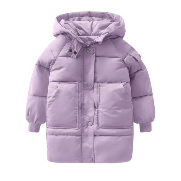 newwalpole Teen Girls Hooded Long Down Coats Waterproof Heavyweight Puffer Jacket Fall Winter Thick Snowsuit for Kids Boys Purple for Size 9-10 Years