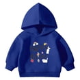 thumbnail image 1 of newwalpole Toddler Baby Boys Girls Hoodies Sweatshirt Basic Solid Color Pullover Tops Fall Winter Cotton Cute Clothes Blue for Size 7-8 Years, 1 of 7
